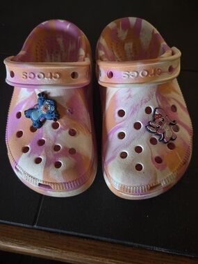 Crocs Kids Tie-Dye Clog - Pink & Orange